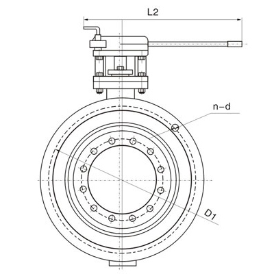 SD43H/X manual flanged telescopic butterfly valve