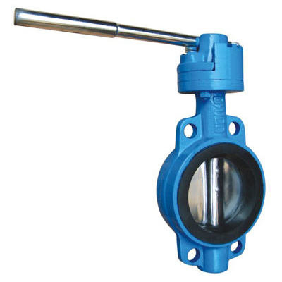 D71X manual wafer type soft seal butterfly valve